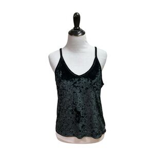 PINK By Victoria's Secret Women's Medium Crushed Velvet Tank Top V-Neckline Y2K